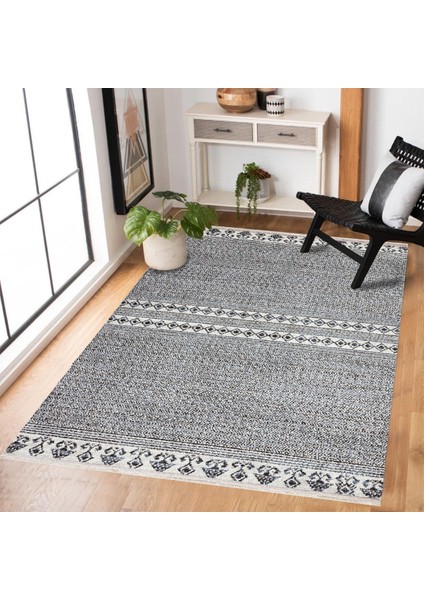 Mavi Etnik Modern Etnik Desenli Halı | Makinada Yıkanabilir | Hav Toz Vermez | Leke Tutmayaz | Kaymaz Taban | Dijital Makine Baskı | Salon Yolluk Mutfak Halısı modelleri