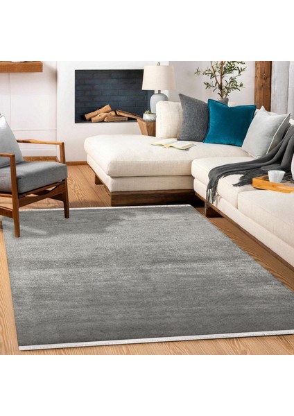 Antrasit Düz Modern Etnik Desenli Halı | Makinada Yıkanabilir | Hav Toz Vermez | Leke Tutmayaz | Kaymaz Taban | Dijital Makine Baskı | Salon Yolluk Mutfak Halısı fiyatları