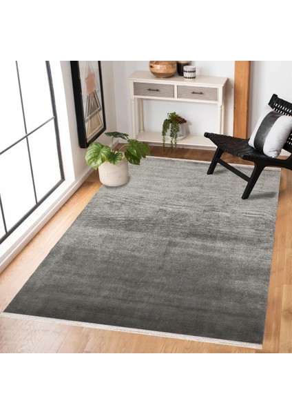 Antrasit Düz Modern Etnik Desenli Halı | Makinada Yıkanabilir | Hav Toz Vermez | Leke Tutmayaz | Kaymaz Taban | Dijital Makine Baskı | Salon Yolluk Mutfak Halısı modelleri