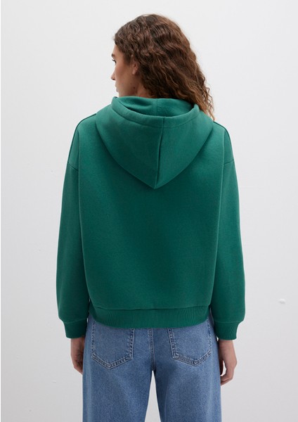 Mavi Logo Baskılı Kapüşonlu Yeşil Sweatshirt 168334-71874