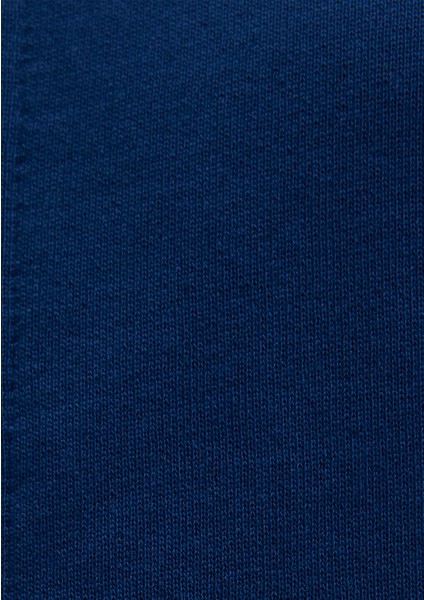 Fermuarlı Kapüşonlu Lacivert Basic Sweatshirt 1611775-82625