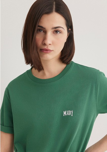 Mavi Logo Baskılı Yeşil Tişört 1611900-71874