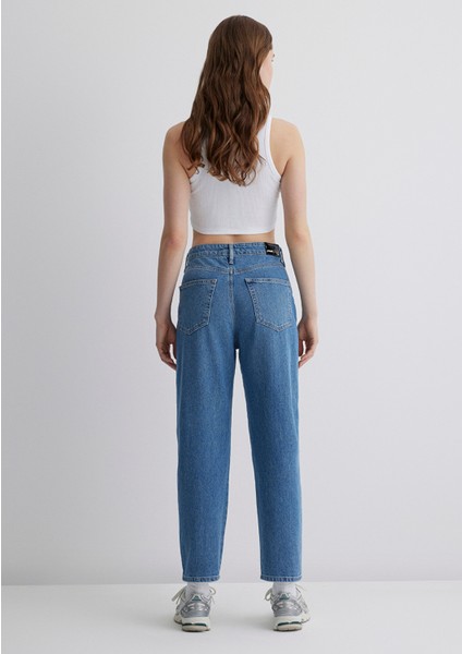 Lila Iconic Gölgeli Indigo Mavisi Jean Pantolon 101354-85535