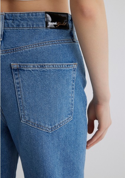 Lila Iconic Gölgeli Indigo Mavisi Jean Pantolon 101354-85535