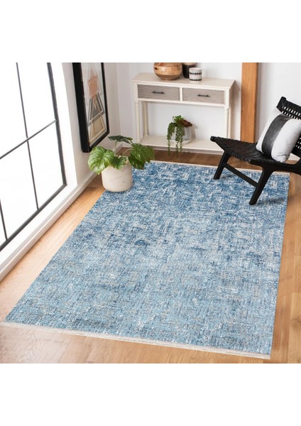 Mavi Modern Modern Etnik Desenli Halı | Makinada Yıkanabilir | Hav Toz Vermez | Leke Tutmayaz | Kaymaz Taban | Dijital Makine Baskı | Salon Yolluk Mutfak Halısı modelleri