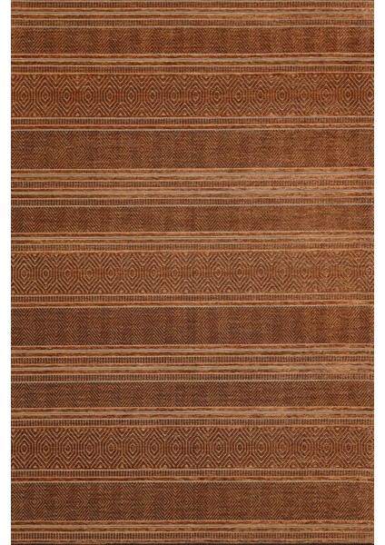 Turuncu Etnik Modern Etnik Desenli Halı | Makinada Yıkanabilir | Hav Toz Vermez | Leke Tutmayaz | Kaymaz Taban | Dijital Makine Baskı | Salon Yolluk Mutfak Halısı