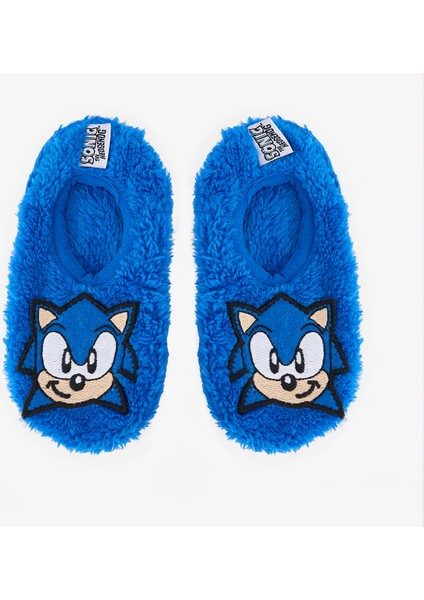 Lacivert Erkek Çocuk Sonic Kaymaz Tabanlı Ev Patiği