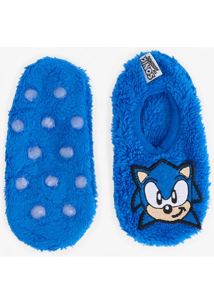 Lacivert Erkek Çocuk Sonic Kaymaz Tabanlı Ev Patiği fırsatları