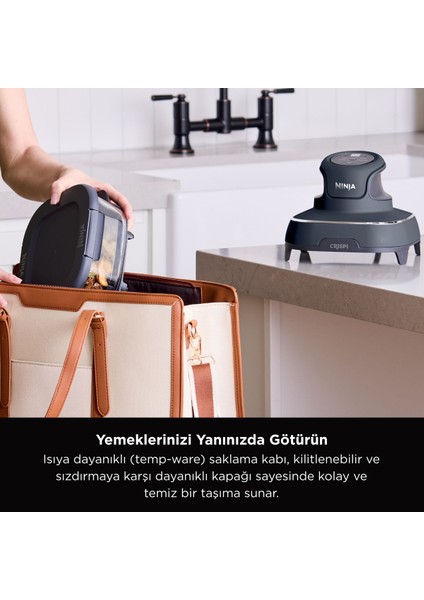 4-In-1 Taşınabilir Cam Hazneli Pişirme Sistemi, Mavi, Gri