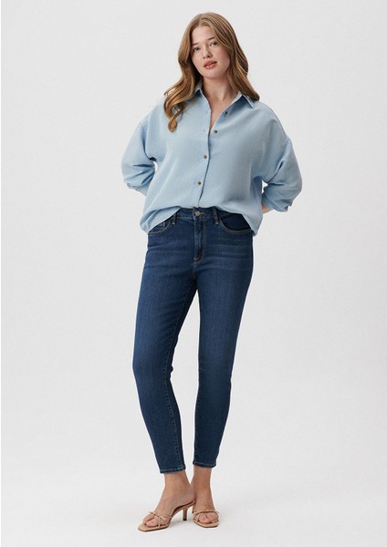 Marli Casual Koyu Mavi Jean Pantolon 101339-35246