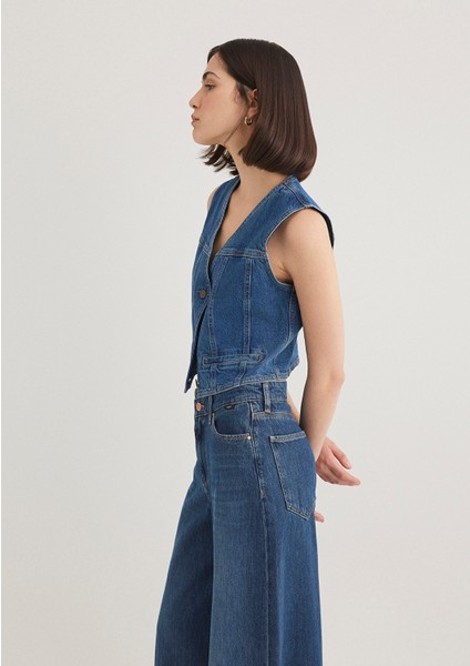 Merlin Real Blue Koyu Mavi Jean Yelek 1110265-85670