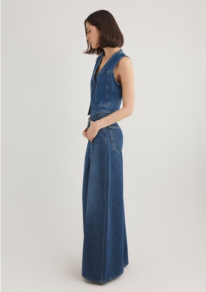 Merlin Real Blue Koyu Mavi Jean Yelek 1110265-85670