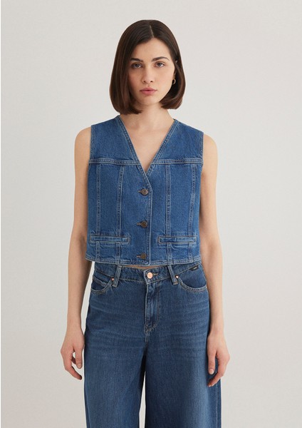 Merlin Real Blue Koyu Mavi Jean Yelek 1110265-85670