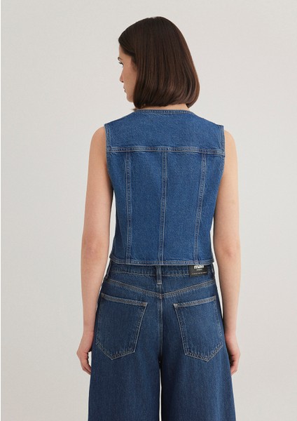 Merlin Real Blue Koyu Mavi Jean Yelek 1110265-85670