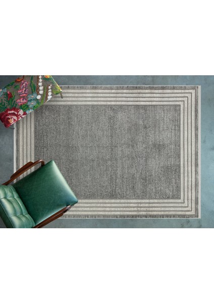 Gri Çerçeveli Modern Etnik Desenli Halı | Makinada Yıkanabilir | Hav Toz Vermez | Leke Tutmayaz | Kaymaz Taban | Dijital Makine Baskı | Salon Yolluk Mutfak Halısı fiyatları