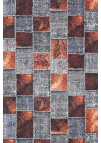 Gri Patchwork Modern Etnik Desenli Halı | Makinada Yıkanabilir | Hav Toz Vermez | Leke Tutmayaz | Kaymaz Taban | Dijital Makine Baskı | Salon Yolluk Mutfak Halısı