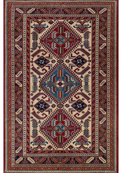 Bordo Madalyon Modern Etnik Desenli Halı | Makinada Yıkanabilir | Hav Toz Vermez | Leke Tutmayaz | Kaymaz Taban | Dijital Makine Baskı | Salon Yolluk Mutfak Halısı