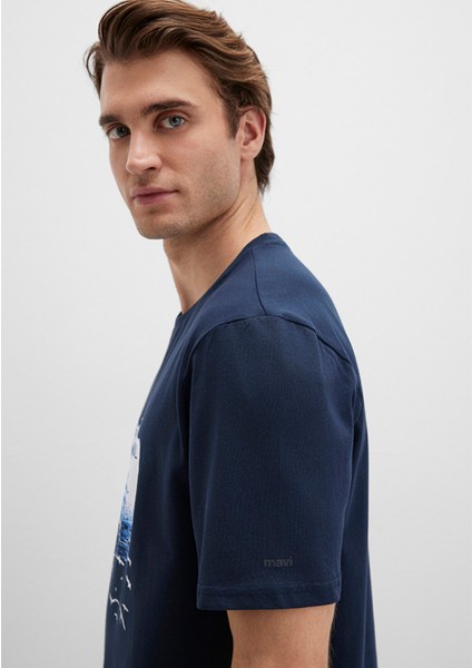 İstanbul Baskılı Lacivert Tişört 0611884-70490