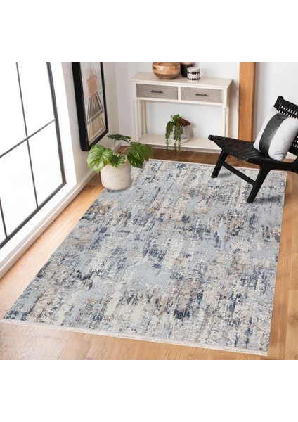 Mavi Soyut Modern Etnik Desenli Halı | Makinada Yıkanabilir | Hav Toz Vermez | Leke Tutmayaz | Kaymaz Taban | Dijital Makine Baskı | Salon Yolluk Mutfak Halısı modelleri