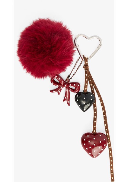 Bordo Bonnie Charm Anahtarlık