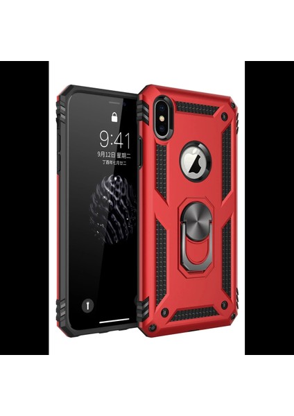 iPhone Xs Max Kılıf Sofya Yüzüklü Silikon Kapak