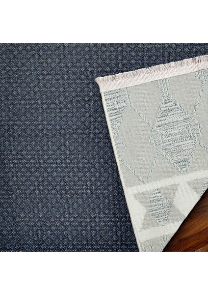 Mavi Geometrik Modern Etnik Desenli Halı | Makinada Yıkanabilir | Hav Toz Vermez | Leke Tutmayaz | Kaymaz Taban | Dijital Makine Baskı | Salon Yolluk Mutfak Halısı fırsatları