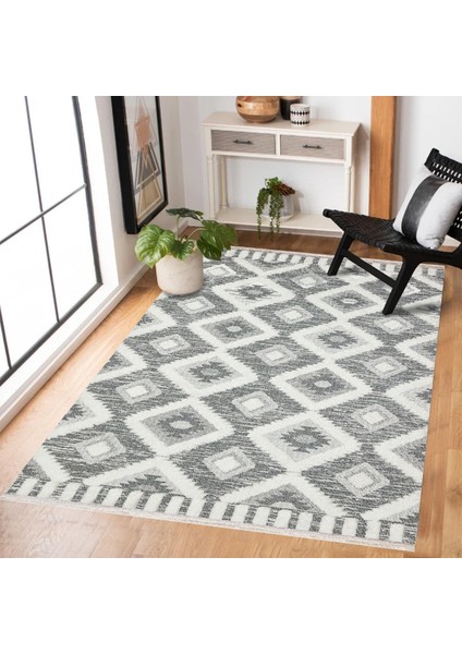 Antrasit Etnik Modern Etnik Desenli Halı | Makinada Yıkanabilir | Hav Toz Vermez | Leke Tutmayaz | Kaymaz Taban | Dijital Makine Baskı | Salon Yolluk Mutfak Halısı fiyatları