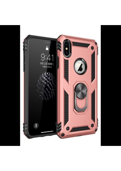 iPhone Xs Max Kılıf Sofya Yüzüklü Silikon Kapak