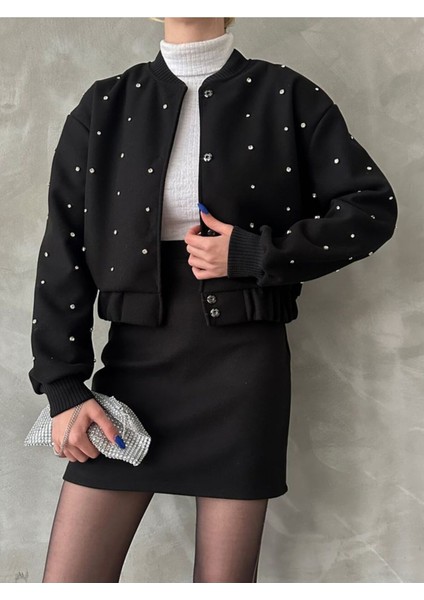 Taş Detaylı Kolej Premium Luxury Trend Tasarım Ceket modelleri