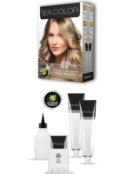 2 Tüp Krem Saç Boyası Seti Bal Köpüğü No:8.3 fiyatları