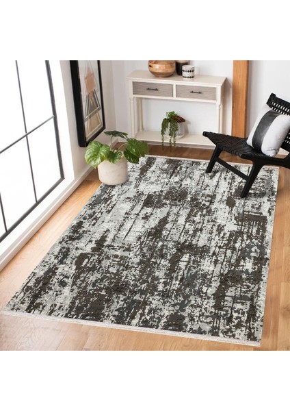 Antrasit Modern Modern Etnik Desenli Halı | Makinada Yıkanabilir | Hav Toz Vermez | Leke Tutmayaz | Kaymaz Taban | Dijital Makine Baskı | Salon Yolluk Mutfak Halısı modelleri