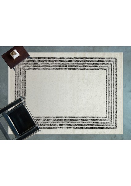 Siyah Çerçeveli Modern Etnik Desenli Halı | Makinada Yıkanabilir | Hav Toz Vermez | Leke Tutmayaz | Kaymaz Taban | Dijital Makine Baskı | Salon Yolluk Mutfak Halısı fiyatları