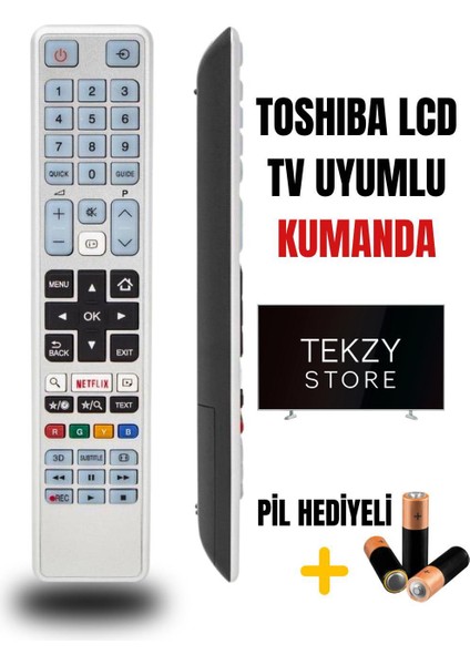 Toshiba LCD Tvlere Uyumlu Kumanda