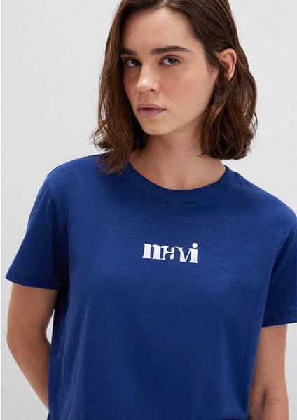 Mavi Baskılı Lacivert Tişört 1612241-70722