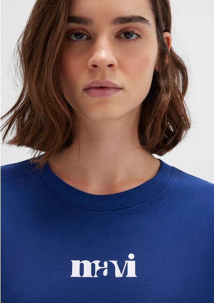 Mavi Baskılı Lacivert Tişört 1612241-70722