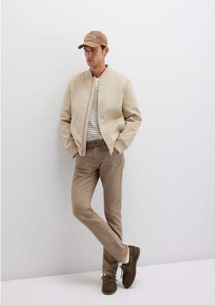 Jake Koyu Açık Kahverengi Comfort Gabardin Pantolon 0042286571