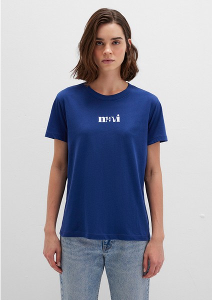 Mavi Baskılı Lacivert Tişört 1612241-70722