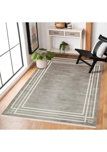 Vizon Çerçeveli Modern Etnik Desenli Halı | Makinada Yıkanabilir | Hav Toz Vermez | Leke Tutmayaz | Kaymaz Taban | Dijital Makine Baskı | Salon Yolluk Mutfak Halısı fiyatları