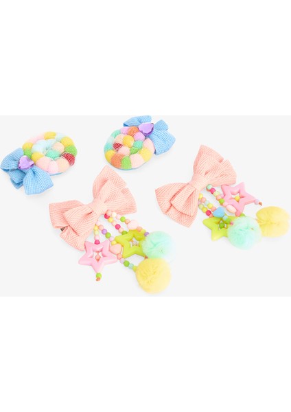 Renkli Kız Çocuk Happy 4'lü Toka fiyatları