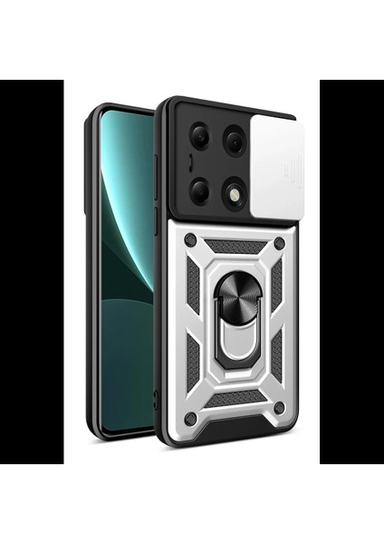 Xiaomi Poco M6 Pro 4g Kılıf Pars Lens Yüzüklü Silikon