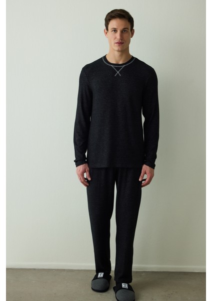Siyah Basic Erkek Pijama Takımı