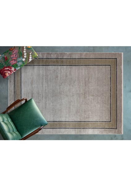 Gri Çerçeveli Modern Etnik Desenli Halı | Makinada Yıkanabilir | Hav Toz Vermez | Leke Tutmayaz | Kaymaz Taban | Dijital Makine Baskı | Salon Yolluk Mutfak Halısı modelleri