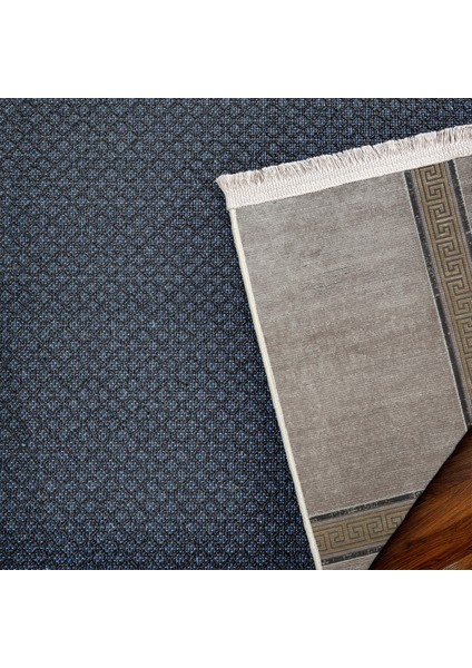 Gri Çerçeveli Modern Etnik Desenli Halı | Makinada Yıkanabilir | Hav Toz Vermez | Leke Tutmayaz | Kaymaz Taban | Dijital Makine Baskı | Salon Yolluk Mutfak Halısı fırsatları