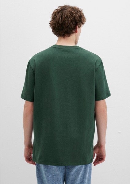 Cep Detaylı Yeşil Basic Tişört 066248-81570