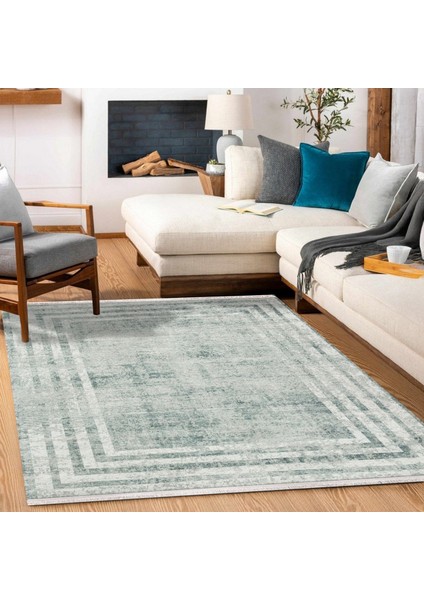 Mavi Çerçeveli Modern Etnik Desenli Halı | Makinada Yıkanabilir | Hav Toz Vermez | Leke Tutmayaz | Kaymaz Taban | Dijital Makine Baskı | Salon Yolluk Mutfak Halısı fiyatları