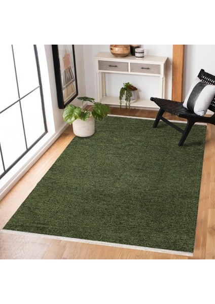 Yeşil Düz Modern Etnik Desenli Halı | Makinada Yıkanabilir | Hav Toz Vermez | Leke Tutmayaz | Kaymaz Taban | Dijital Makine Baskı | Salon Yolluk Mutfak Halısı modelleri
