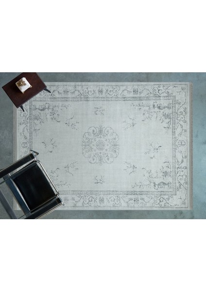 Gri Göbekli Modern Etnik Desenli Halı | Makinada Yıkanabilir | Hav Toz Vermez | Leke Tutmayaz | Kaymaz Taban | Dijital Makine Baskı | Salon Yolluk Mutfak Halısı modelleri