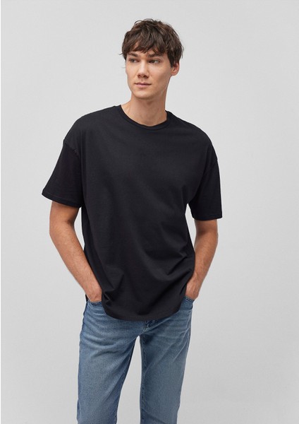 2li Oversize Siyah Basic Tişört 0612162-900