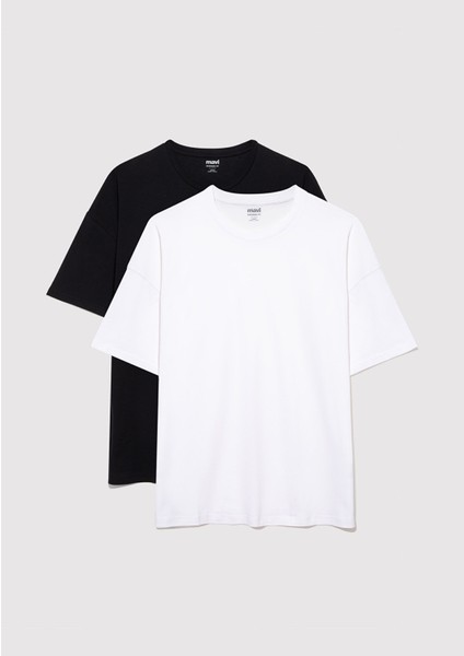 2li Oversize Basic Tişört 0612162-620