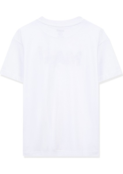 Mavi Logo Baskılı Beyaz Tişört 7610193-620